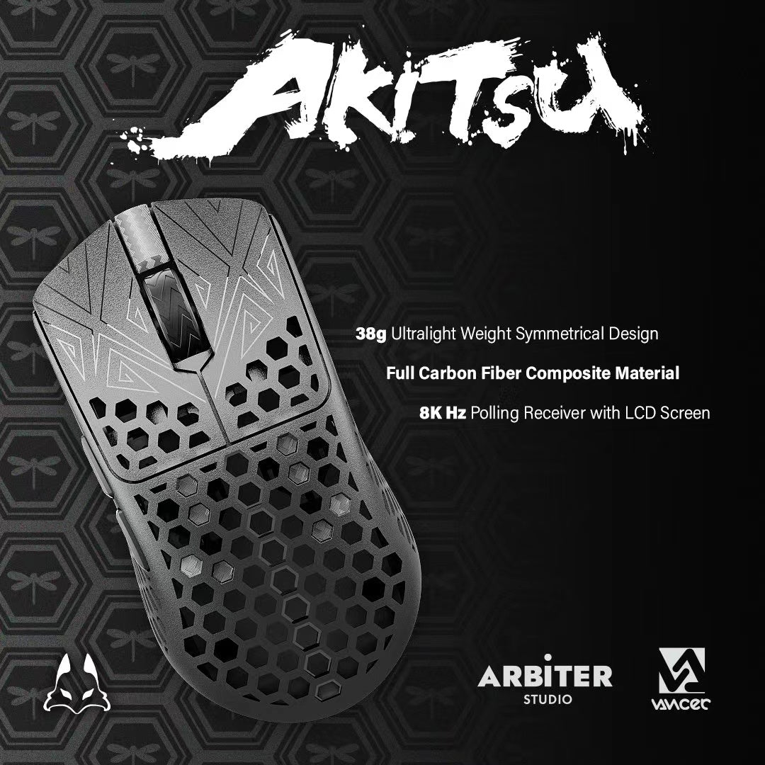 Vancer x ArbiteStudio Akitsu Carbon Fiber Composite 8K Gaming Mouse ...